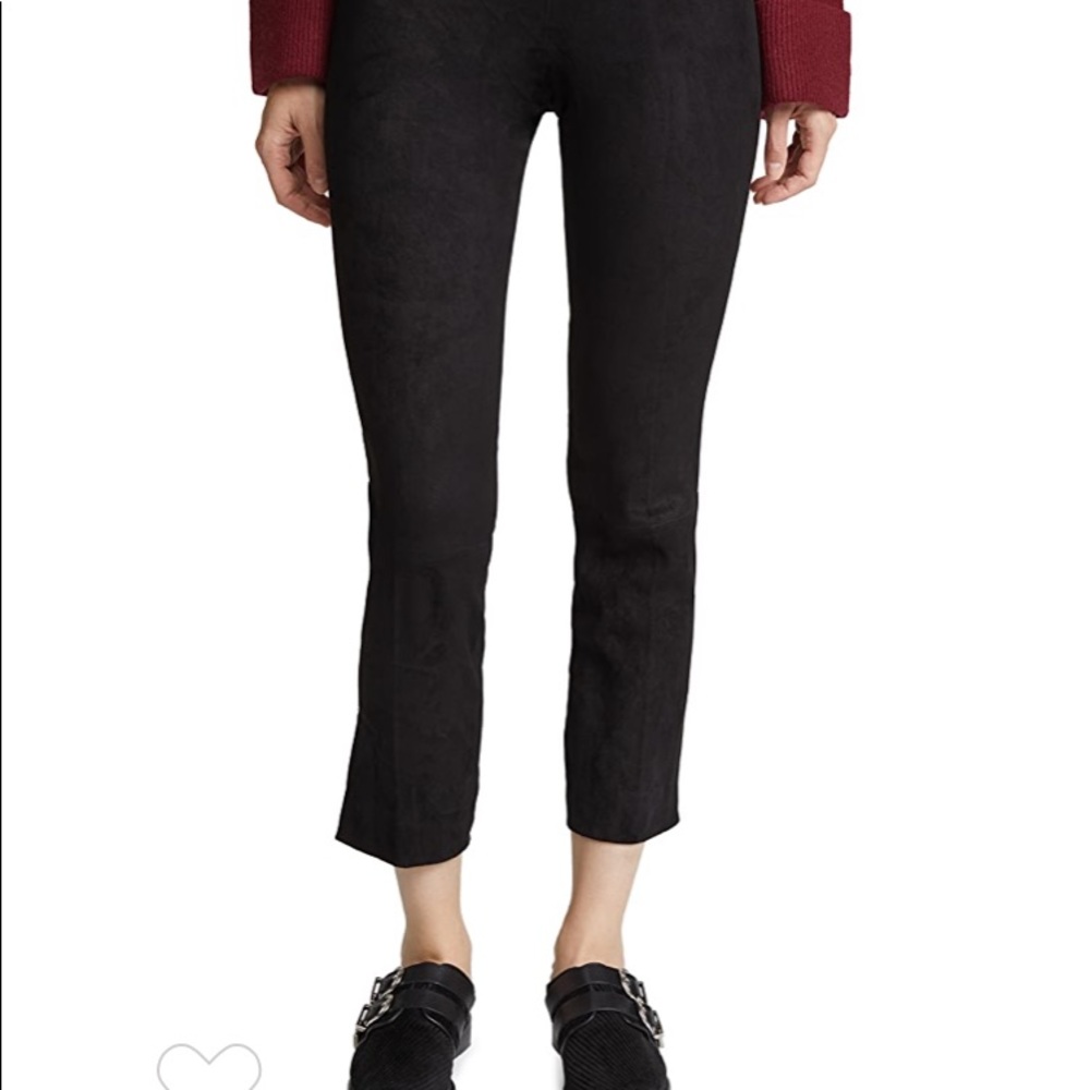 Vince Stretch Suede Cropped Leggings